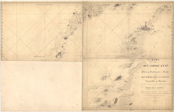 Museumskart 138: Kart over Den norske kyst fra Fleina og Sandhornet til Tranø med den sydlige deel af Lofoten
