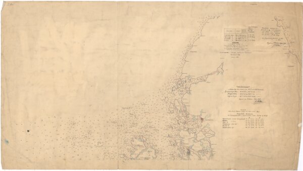 Museumskart 3: Kart over kysten utenfor Strømstad nordover mot Sponvika