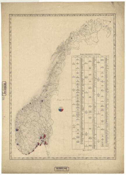 Statistikk kart 22: Tonnage de navires 1873