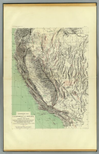 Geomorphic map, California, Nevada, portions of Oregon, Idaho.